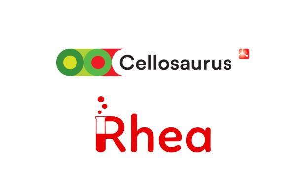 cellosaurus and Rhea logos