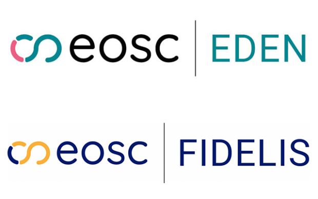Logos of EOSC, EDEN and FIDELIS
